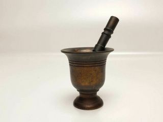 3 Vintage Tiny Brass/ Copper Mortar And Pestles