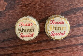 2 Shiner Beer Texas Special Bottle Caps