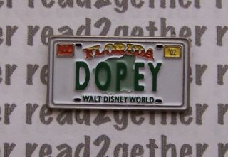 Disney Pin Wdw Cast Lanyard Series License Plate Dopey