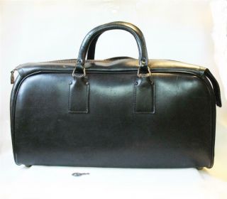 Vintage Antique Leather Doctor Medical Bag With Lock & Key Black