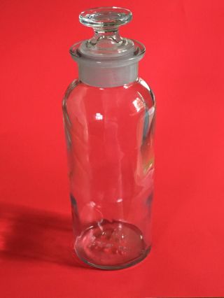 Antique Apothecary Medicine Bottle/jar W/ Glass Stopper T.  C.  W.  Co.  U.  S.  A.  9