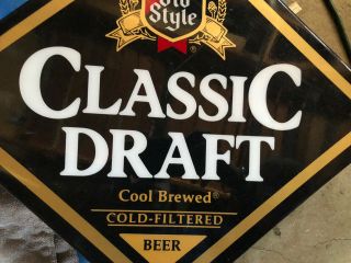 Old Style classic draft beer sign lighted motion spinning chasing vintage light 2