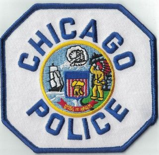 Chicago Police Blue Border Police Patch Illinois Il