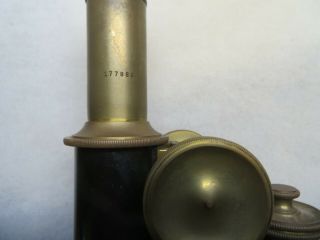 Antique Vintage Bausch & Lomb Brass Microscope Richert Wein 3