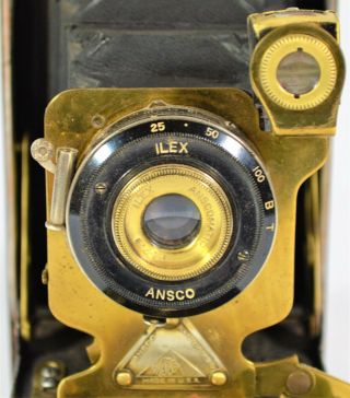 FOLDING CAMERA ANSCO NO.  1 DELUXE 92 - 96 - YEAR - OLD VINTAGE CUSTOM SANTOS ROSEWOOD 2