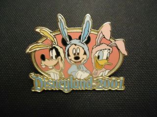 Disney Dlr Disneyland Easter 2001 Fab 3 In Bunny Suits Pin Le 2400