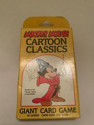 Vintage Mickey Mouse Cartoon Classics Giant Card Game By Golden Never Opened