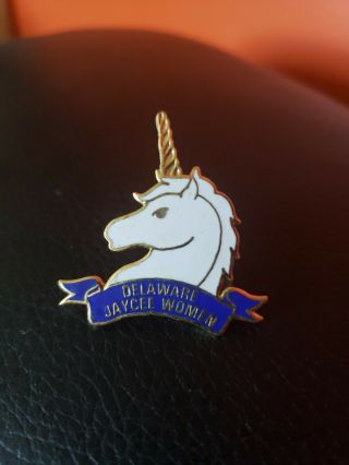Delaware Jaycees Women Lapel Pin Unicorn