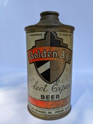 Golden Age,  Low Profile Cone Top Beer Can,  Circa 1940