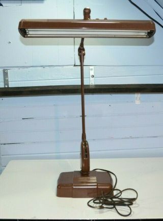 Vintage Dazor Floating Fixture Desk Lamp Drafting/industrial Ul - P - 2324 - 16