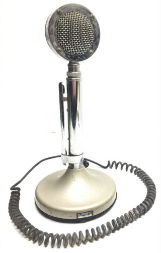 Vintage " Astatic " Microphone On Base T - Ug9 Stand Model No.  D - 104 Ham Radio - Cb