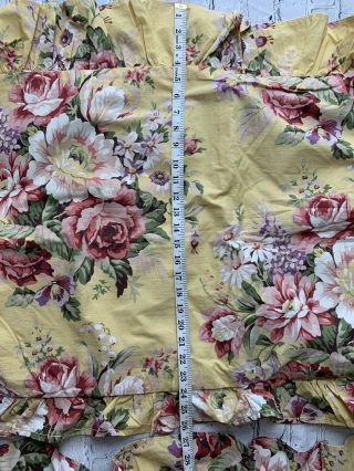 2 Ralph Lauren Brooke Ruffle Pillow Shams Vintage Yellow Floral Sophie? 3