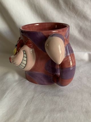 Alice In Wonderland Cheshire Cat Disney Store Coffee Mug 3D Ceramic 3 - D 3