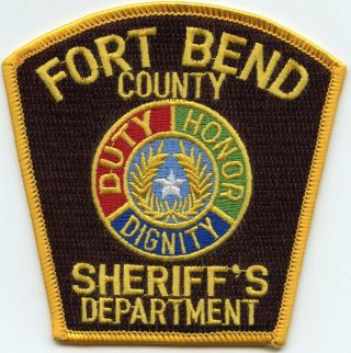 Old Style Fort Bend County Texas Tx Sheriff Police Patch