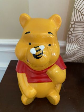 Vintage Treasure Craft Winnie The Pooh Cookie Jar Disney Honey Bee