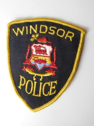 Windsor Ontario Police Officer Vintage Uniform Patch Crest Badge Canada