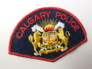 Calgary Alberta Police Officer Vintage Uniform Patch Crest Badge Canada