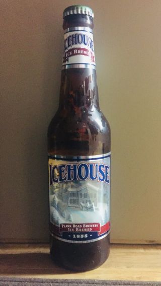 Vintage 1995 Large Icehouse Beer Plastic Bottle Sign.  30”x 8” X 4”