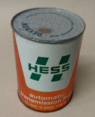 Vintage Hess Dexron Automatic Transmission Fluid 1 Quart Can