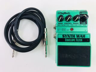 Vintage Digitech Synth Wah Envelope Filter Guitar Pedal & Live Wire Cable 4