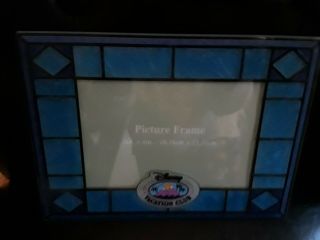 Disney Vacation Club Picture Photo Frame Stained Glass Blue 4 " X 6 "