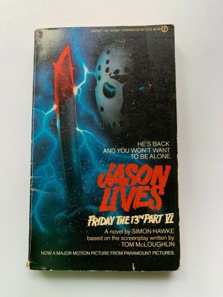 Friday The 13th Part 6 Vintage Novel Simon Hawke Soft Covered Book Movie Jason