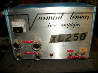 Vtg.  Varmint Xl - 250 Linear Base Tube Type Amplifier/ Cb & Ham Radio/powers Up