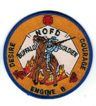 Orleans La Louisiana Fire Dept.  Engine 8 Patch - Short Letters