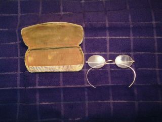 14k Antique Eyeglasses.  Marked And.  Solid Gold Spectacles.  W/case
