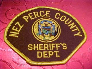 Nez Perce County Idaho Police Patch Shoulder Size