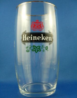 Vintage Heineken Beer Tumbler Glass Man Cave Collectable Breweriana Advertising