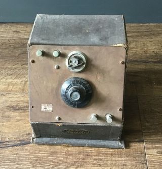 Vintage Philmore Blackbird Crystal Radio Receiving Set 1920s