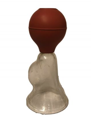 Vintage Davol Glass Breast Pump For Baby Feeding System (rubber Bulb Seam Split)