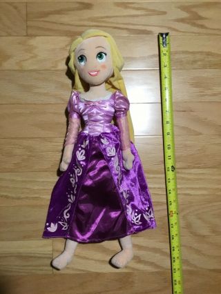 Disney Store Princess Rapunzel Plush Doll Tangled Purple Dress 21”