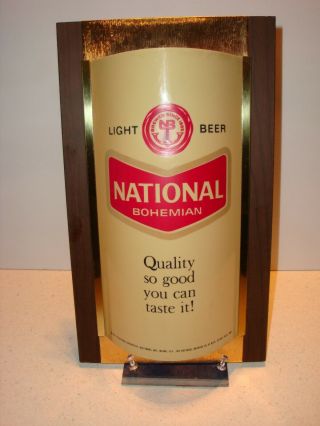 Rare Vintage 1965 National Bohemian Beer Sign Light