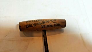 Lemp Brewing Company Antique Beer Corkscrew Made In Usa St.  Louis Missouri