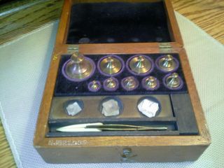 Vintage " Seederer - Kohlbusch ",  Apothecary Analytical Precision Wts. ,