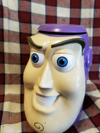 1998 Disney On Ice Pixar Toy Story Buzz Lightyear Lidded Plastic Cup Mug Stein