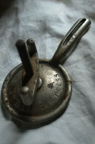 Antique Beef Tea Press By Silver & Co.  Strainer 1800 
