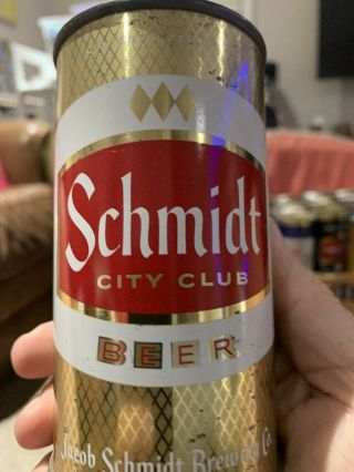 Schmidt City Club Flat Top Beer Can St.  Paul,  Minnesota