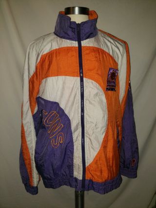 Pro Player Vintage Phoenix Suns Nba Basketball Zip Coat Jacket L