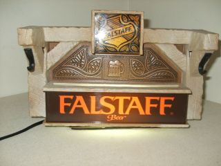 Vintage Falstaff Beer Lighted Cash Register Sign.