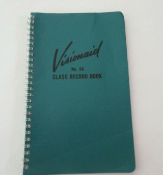 1973 Visionaid Teachers Wire/spiral Grade Book 6g Class Record Bk,  C.  P.  Lesh Co