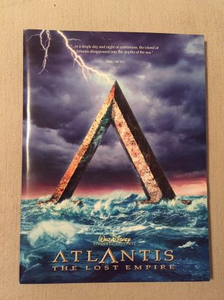 Disney’s Atlantis: The Lost Empire Movie Press Kit Disney Animated 2001