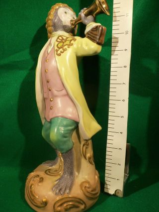 Vintage Monkey Trumpet Player,  Andrea By Sadek.  13 " Tall Porcelain See 12 Pics