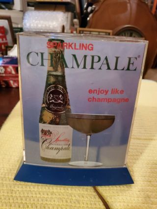 Vintage Sparkling Champale Light - Up Bar/liquor Store Sign Champagne Rare Sign