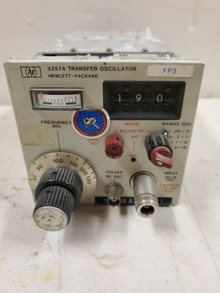 Vintage Hp Hewlett Packard Transfer Oscillator 5257a