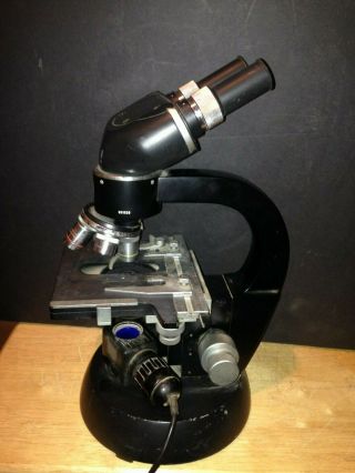 Vintage Will Wetzlar 3 Objective Research Microscope