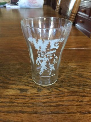 Pre Prohibition Acid Etched Drink Glass We Man Escorts Woman Cocktail Drink