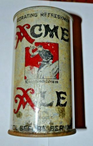 Rare Acme Ale Irtp Open Instructional Flat Top Beer Can Looking Can
